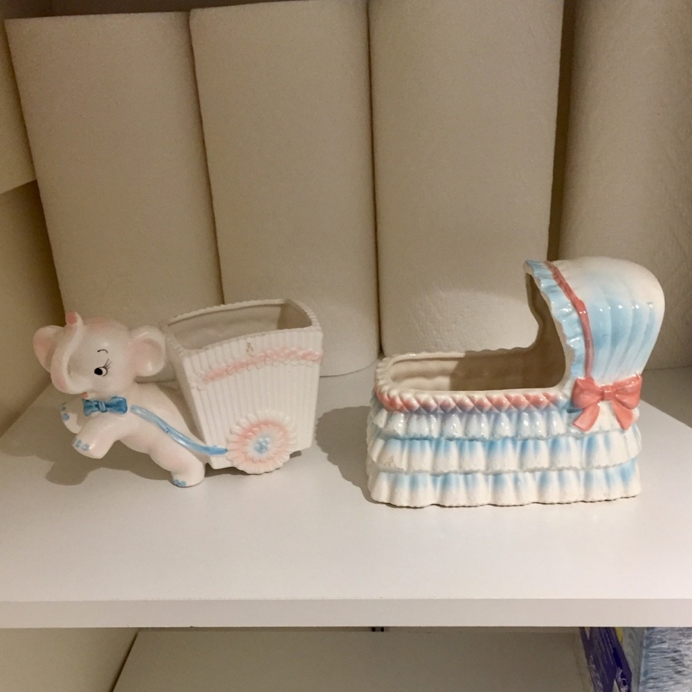 VTG RELPO Samson 5174 & 5513 baby decor Planters